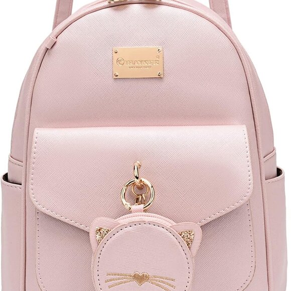 Girls Mini Leather Backpack Purse with Coin Pouch Compact Daily Use - Picture 1 of 9